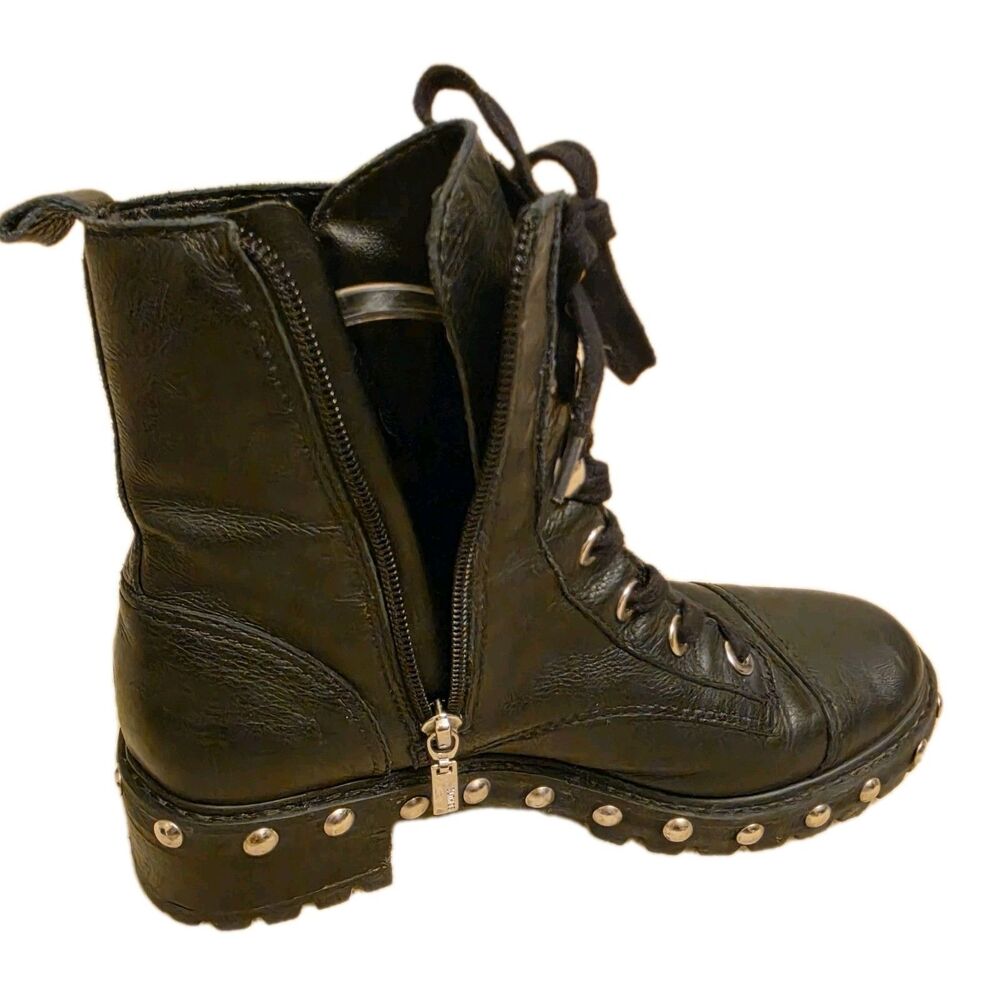Schutz Andrea Studded Super Soft Leather Combat Boots, Womens Size 7.5 B - Picture 10 of 11